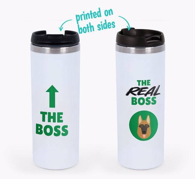 'The Boss' - Personalised {breedFullName} Travel Mug