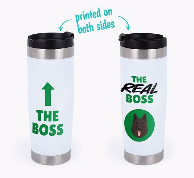 'The Boss' - Personalized {breedFullName} Travel Mug