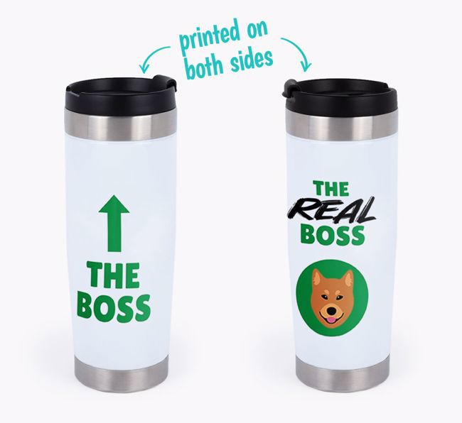 'The Boss' - Personalized {breedFullName} Travel Mug