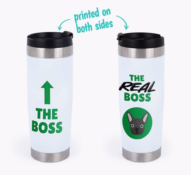 'The Boss' - Personalized {breedFullName} Travel Mug