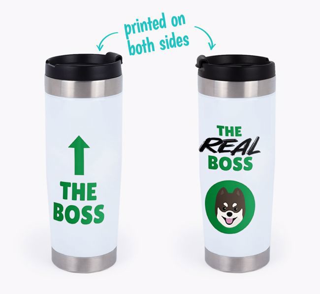 'The Boss' - Personalized {breedFullName} Travel Mug