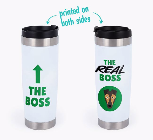 'The Boss' - Personalized {breedFullName} Travel Mug