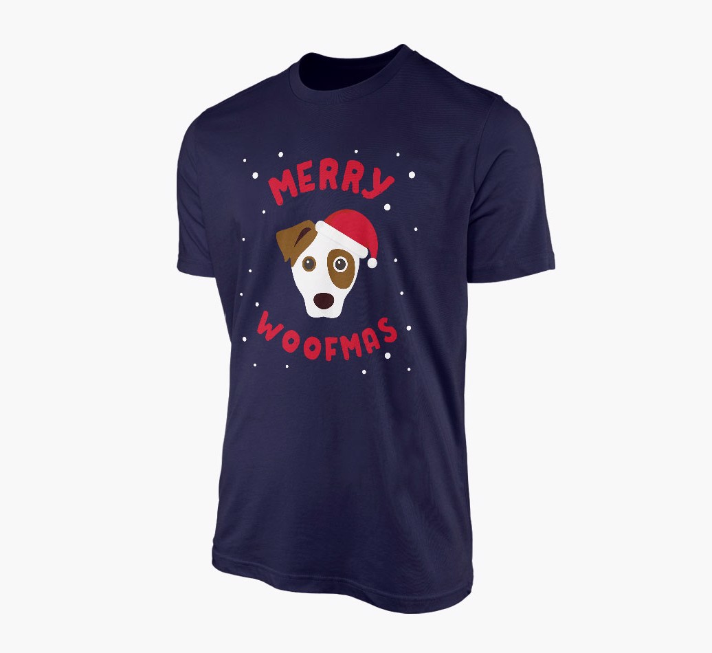 'Merry Woofmas' - Personalised {breedFullName} Adult T-Shirt