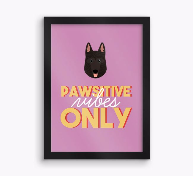 'Pawsitive Vibes Only' - Personalised {breedFullName} Framed Print