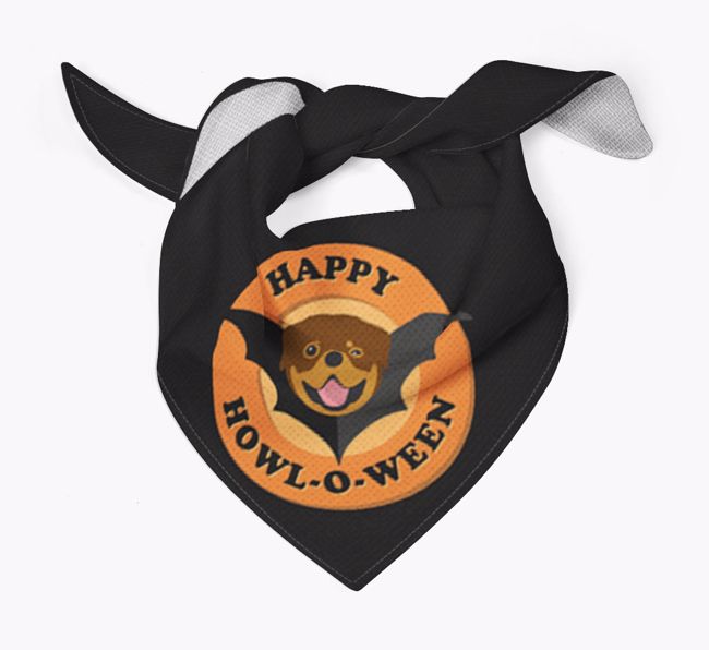 'Happy Howl-o-ween' - Personalised {breedFullName} Bandana