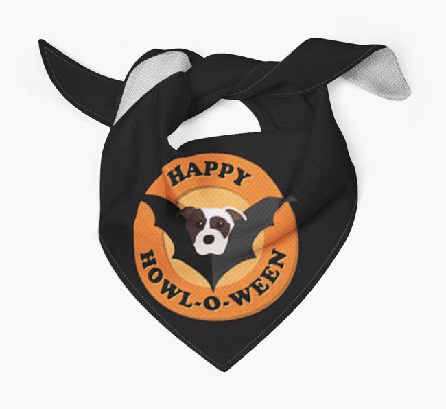 'Happy Howl-o-ween' - Personalized {breedFullName} Bandana