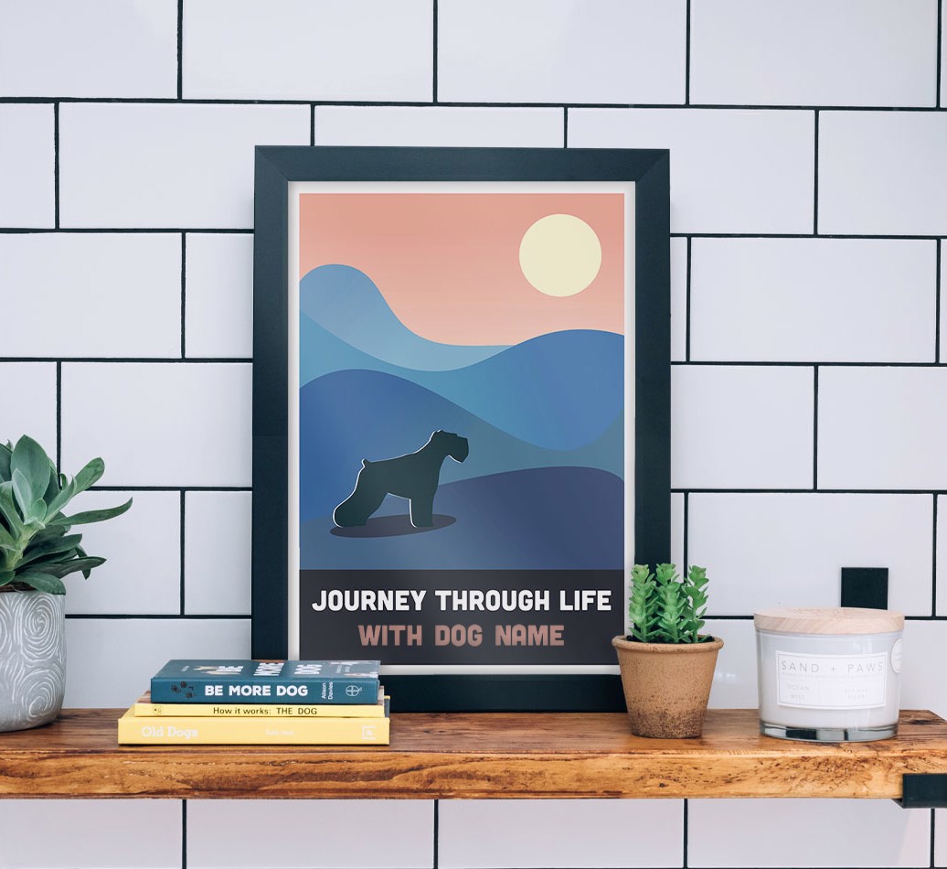 'Journey Through Life With...' - Personalised {breedFullName} Framed Print - black frame lifestyle