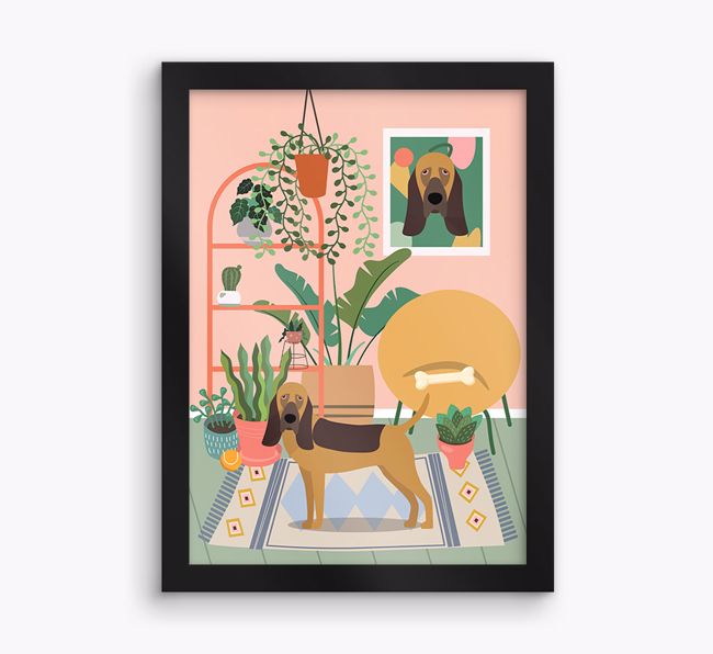'Jungle Room' - Personalised {breedFullName} Framed Print 