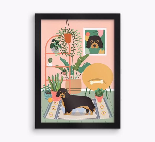 'Jungle Room' - Personalised {breedFullName} Framed Print 