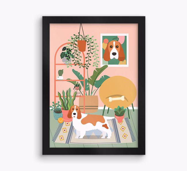 'Jungle Room' - Personalised {breedFullName} Framed Print 