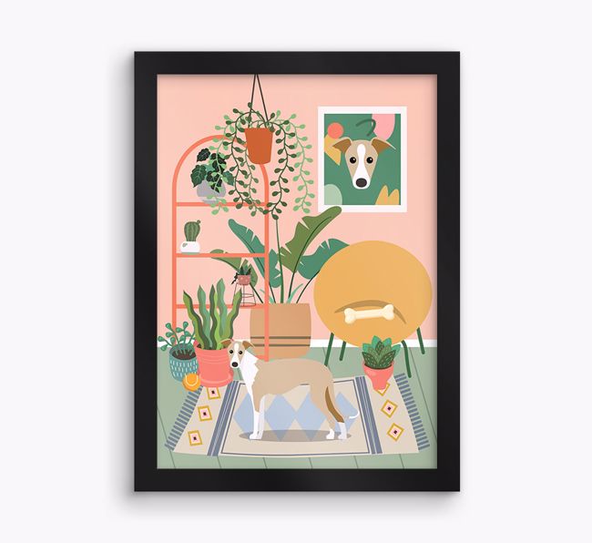 'Jungle Room' - Personalised {breedFullName} Framed Print 