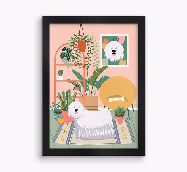 'Jungle Room' - Personalised {breedFullName} Framed Print 