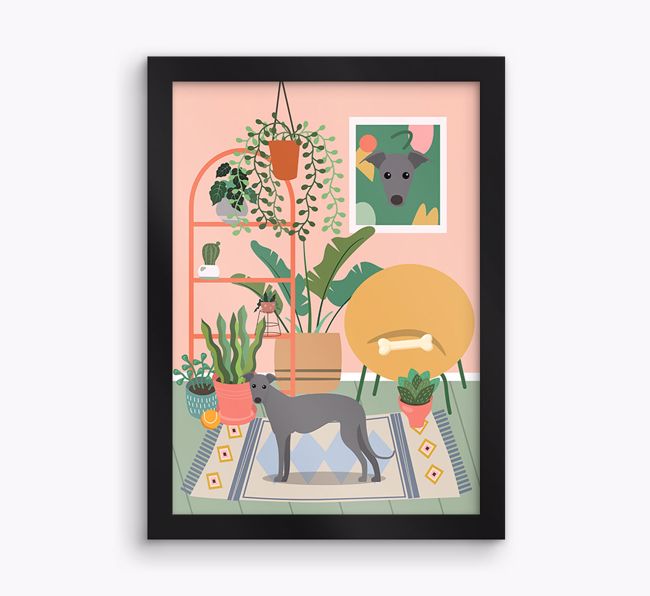 'Jungle Room' - Personalised {breedFullName} Framed Print 