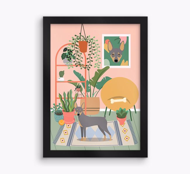 'Jungle Room' - Personalised {breedFullName} Framed Print 