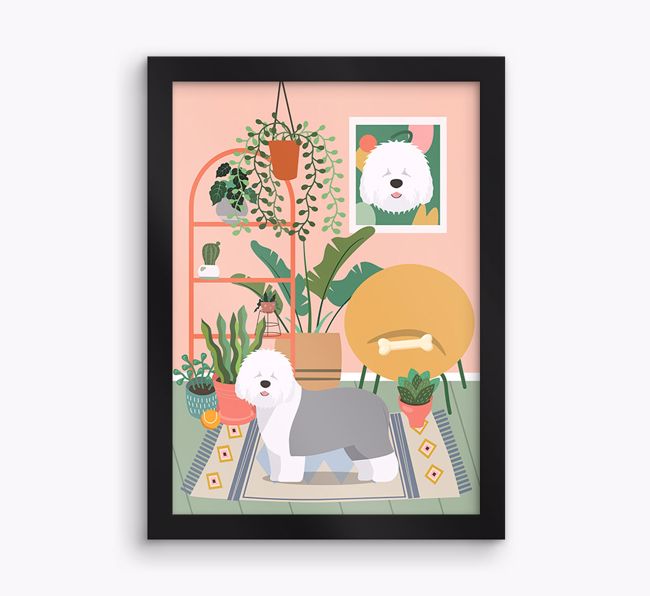 'Jungle Room' - Personalised {breedFullName} Framed Print 