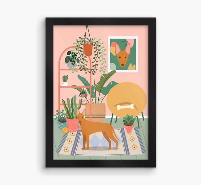 'Jungle Room' - Personalised {breedFullName} Framed Print 