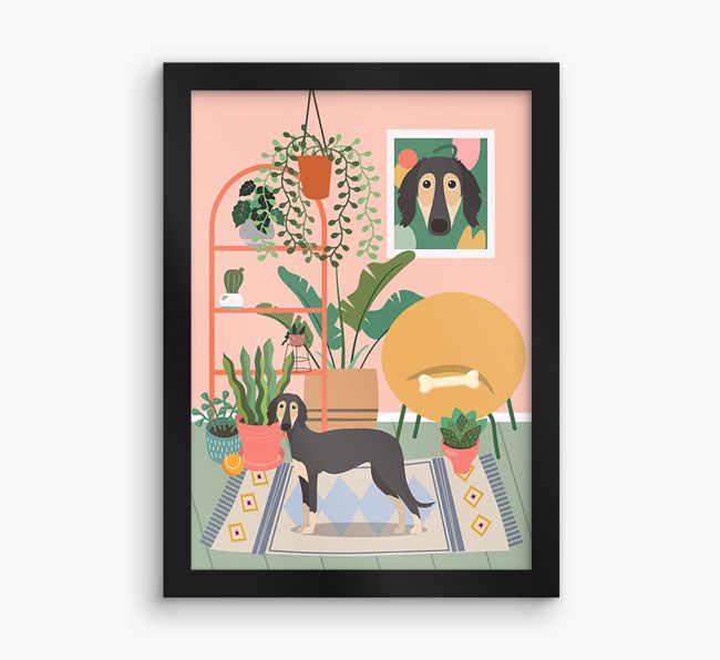 'Jungle Room' - Personalised {breedFullName} Framed Print 