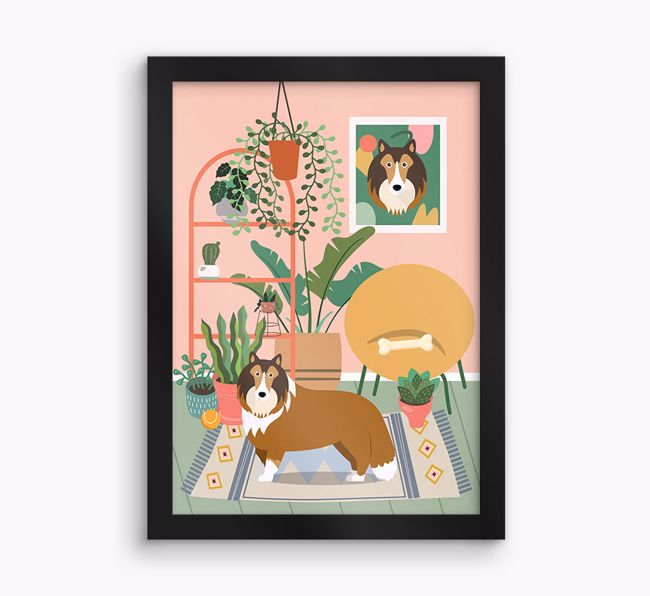 'Jungle Room' - Personalised {breedFullName} Framed Print 