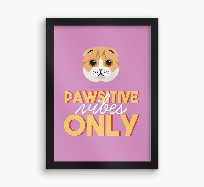 'Pawsitive Vibes Only' - Personalised {breedFullName} Framed Print