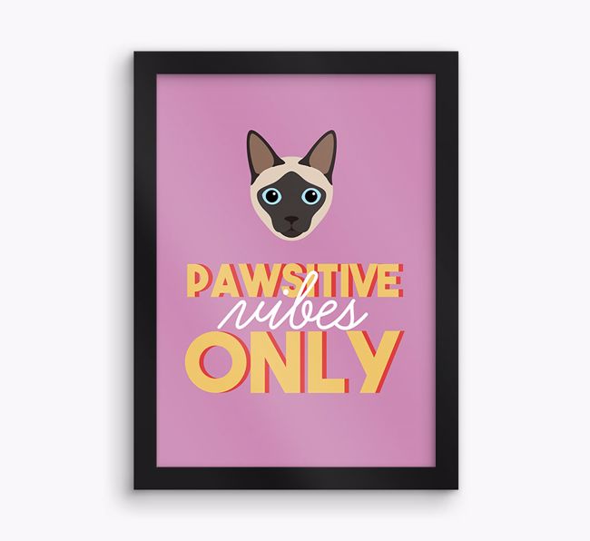 'Pawsitive Vibes Only' - Personalised {breedFullName} Framed Print