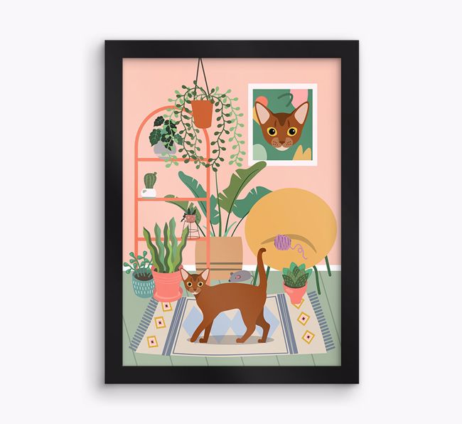 'Jungle Room' - Personalised {breedFullName} Framed Print 