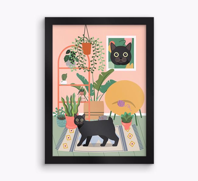 'Jungle Room' - Personalised {breedFullName} Framed Print 