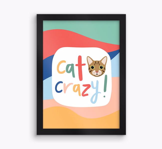 'Cat Crazy' - Personalised {breedFullName} Framed Print