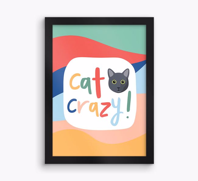 'Cat Crazy' - Personalised {breedFullName} Framed Print
