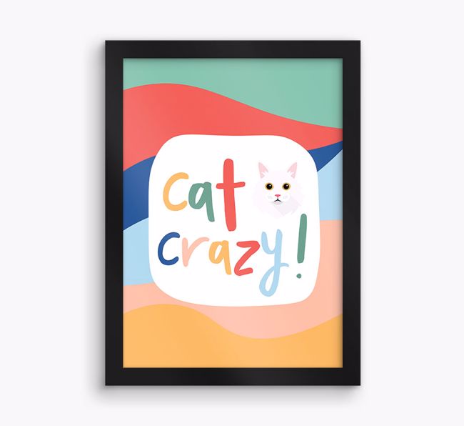 'Cat Crazy' - Personalised {breedFullName} Framed Print