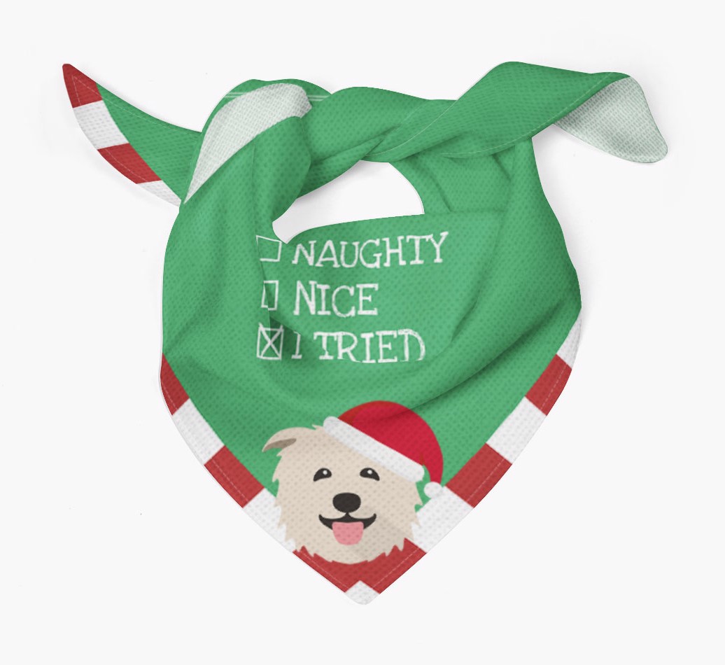 'Christmas Checkbox' - Personalized {breedFullName} Bandana