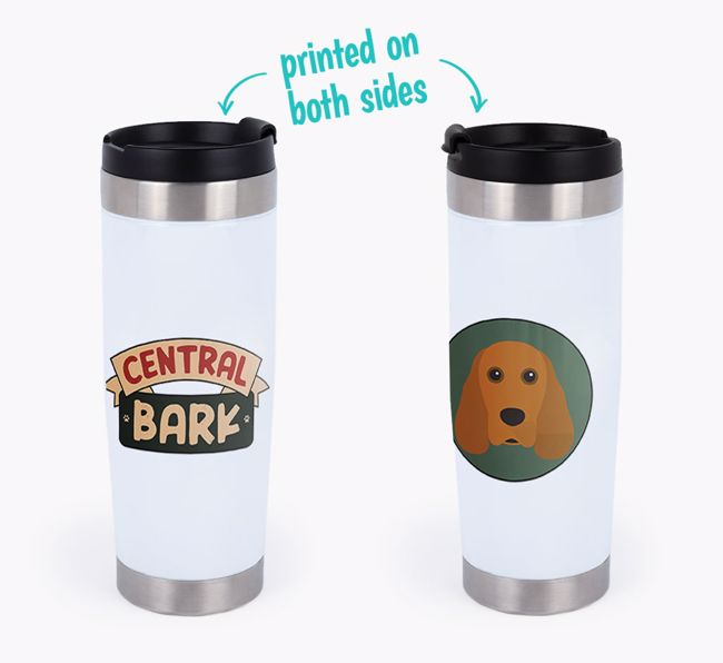 'Central Bark' -Personalized  {breedFullName} Travel Mug