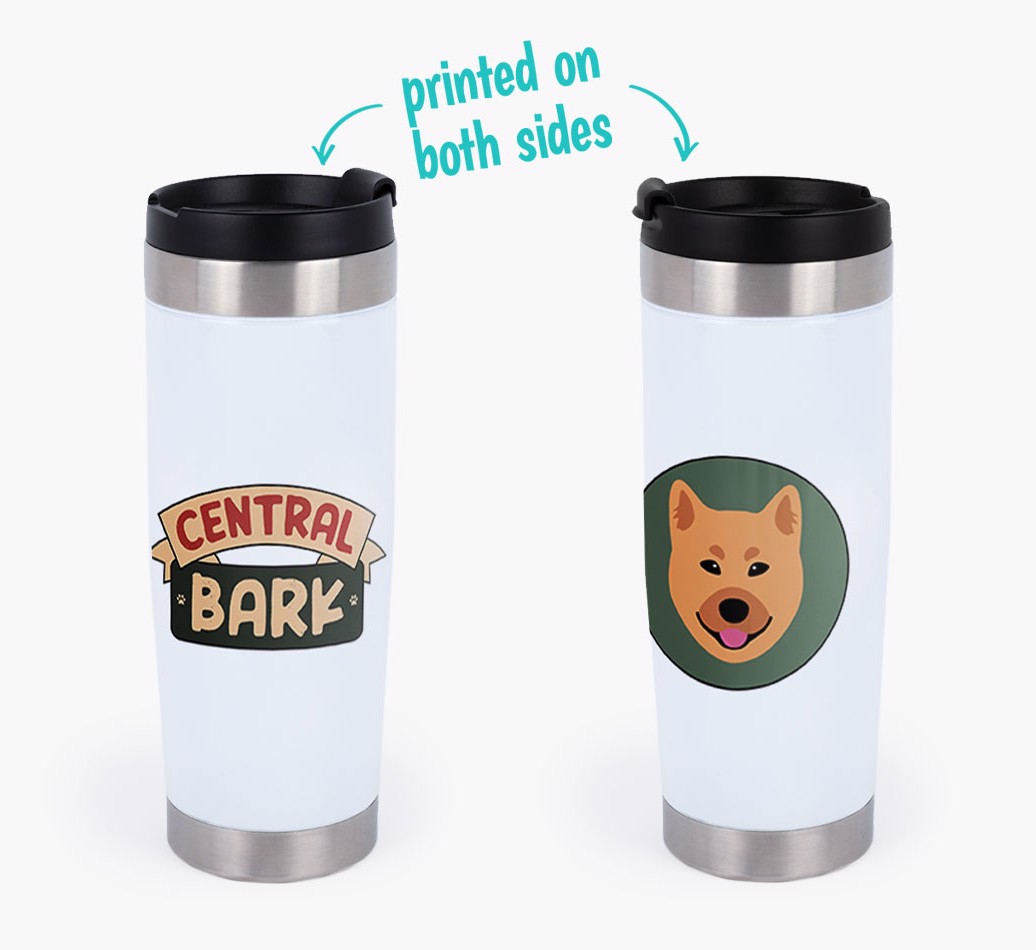 'Central Bark' - {breedFullName} Travel Mug