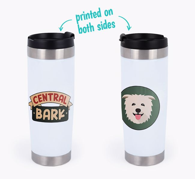 'Central Bark' -Personalized  {breedFullName} Travel Mug