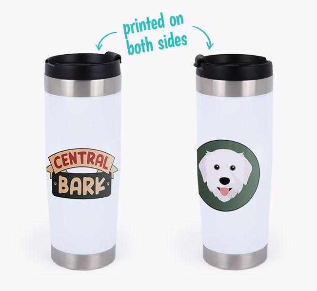 'Central Bark' -Personalized  {breedFullName} Travel Mug