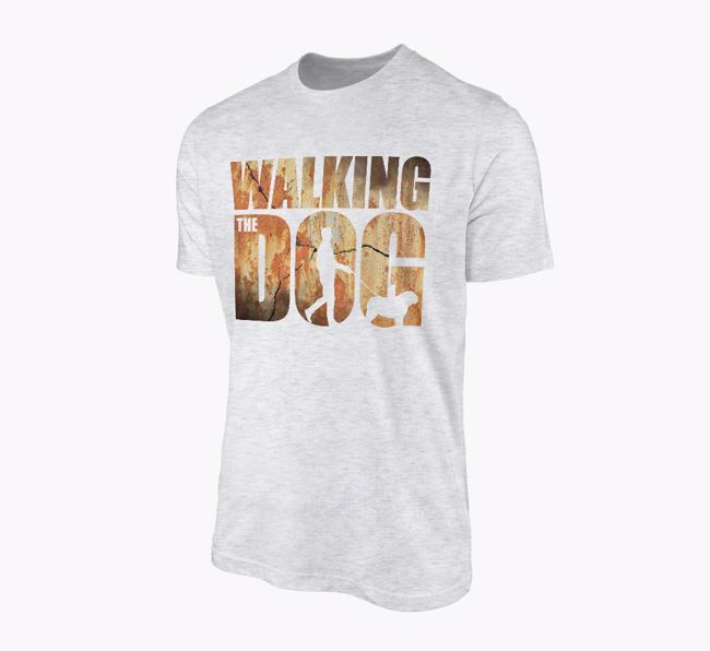 'Walking the Dog' - Personalised Adult T-Shirt with {breedFullName} Silhouette