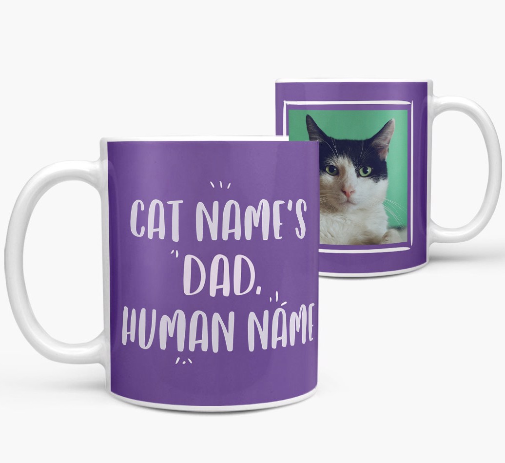 'Cat's Dad' - {breedFullName} Photo Upload Mug
