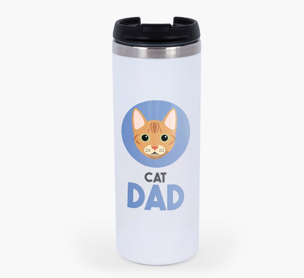 'Cat Dad' - Personalised {breedFullName} Travel Mug