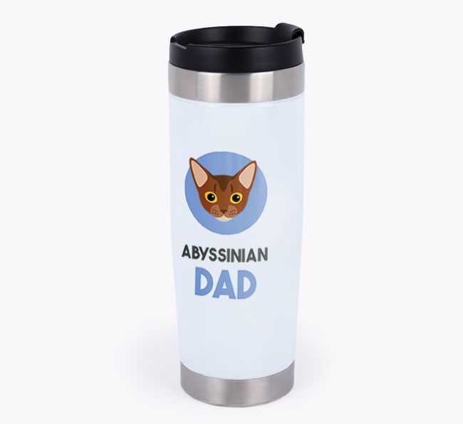 'Cat Dad' - Personalized {breedCommonName} Travel Mug