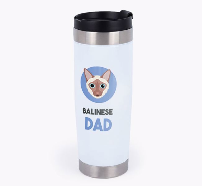 'Cat Dad' - Personalized {breedCommonName} Travel Mug