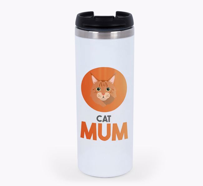 'Cat Mum' - Personalised {breedCommonName} Travel Mug