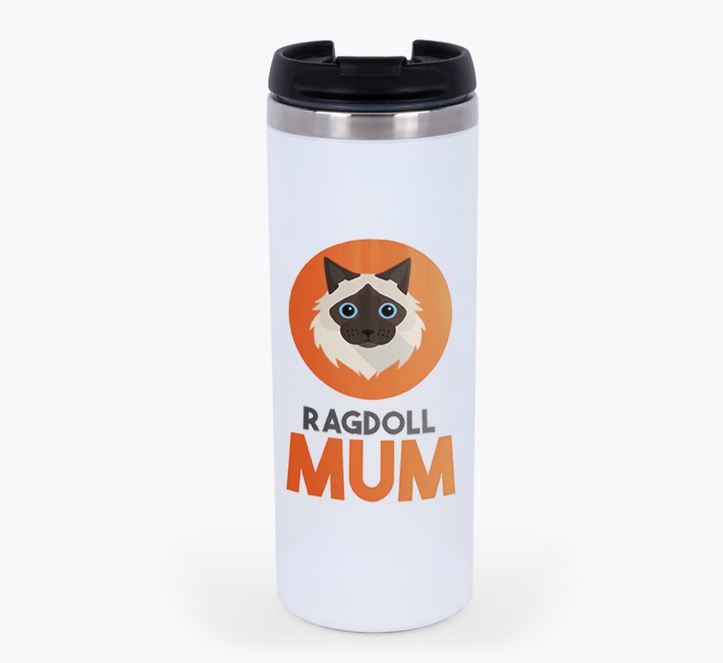 'Cat Mum' - Personalised {breedFullName} Travel Mug