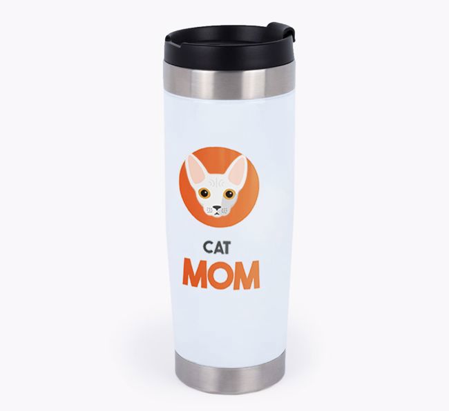 'Cat Mom' - Personalized {breedCommonName} Travel Mug