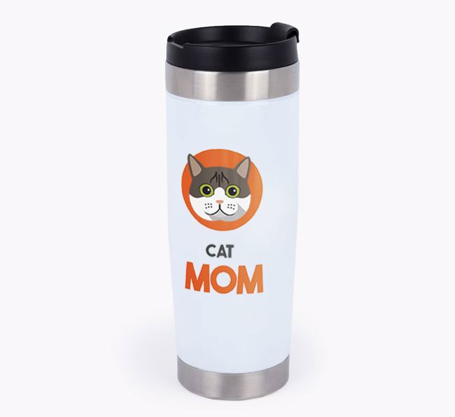 'Cat Mom' - Personalized {breedCommonName} Travel Mug