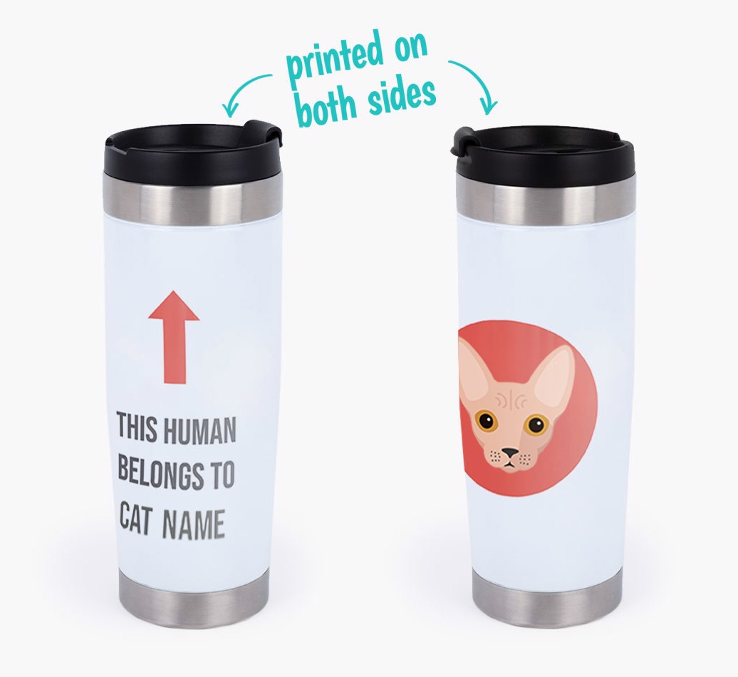 'This Human Belongs to...' - Personalized Travel Mug