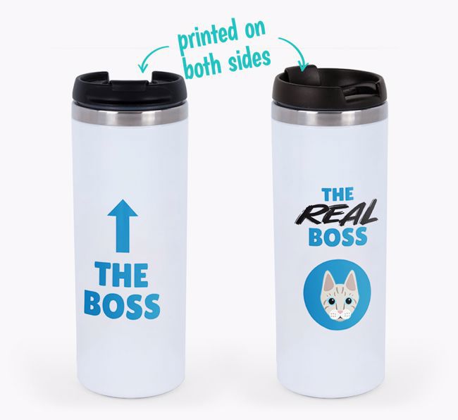 'The Boss' - Personalised {breedCommonName} Travel Mug