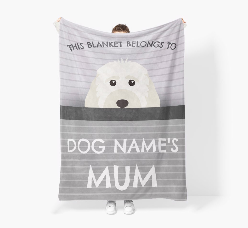 'This Blanket Belongs To...' - Personalised Blanket - Held by Person