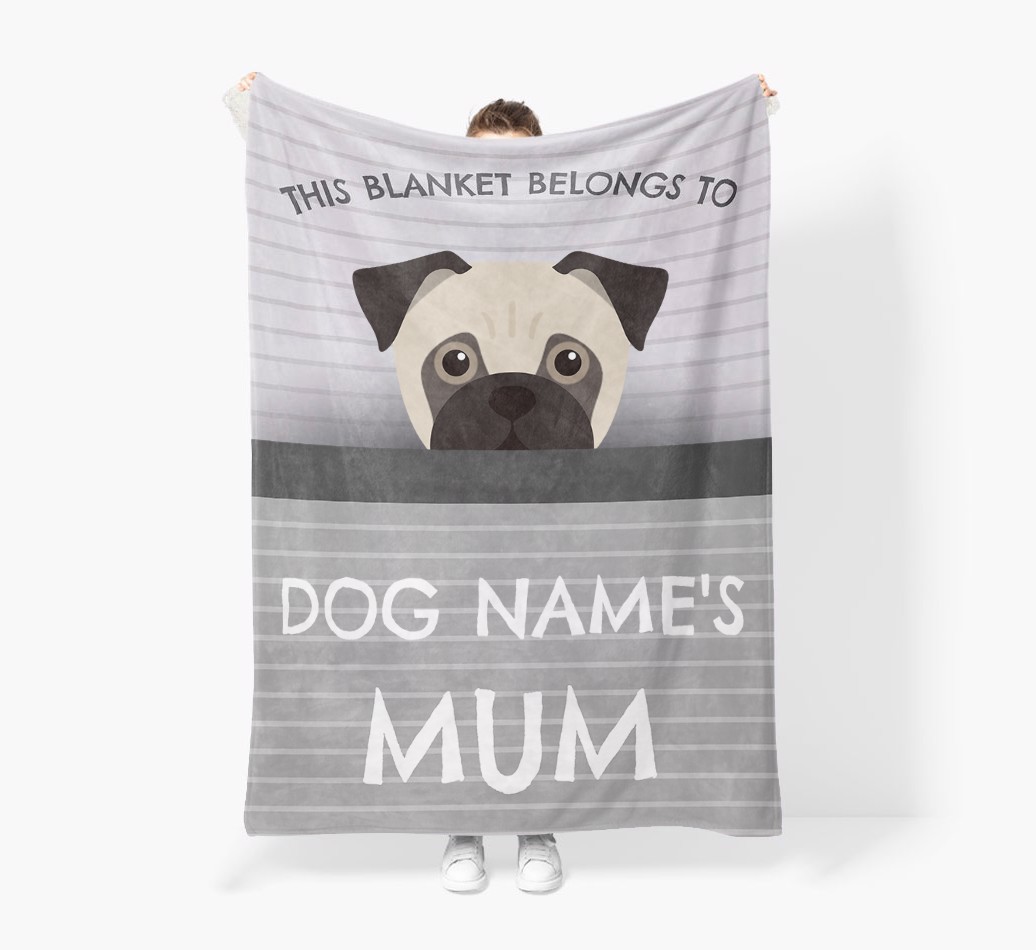 'This Blanket Belongs To...' - Personalised Blanket - Held by Person