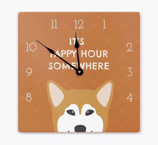 Yappy Hour: Personalised {breedFullName} Wall Clock