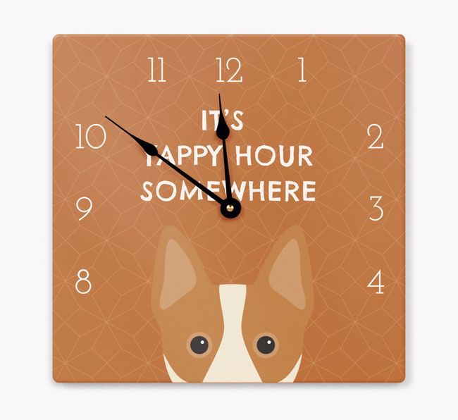 Yappy Hour: Personalised {breedFullName} Wall Clock