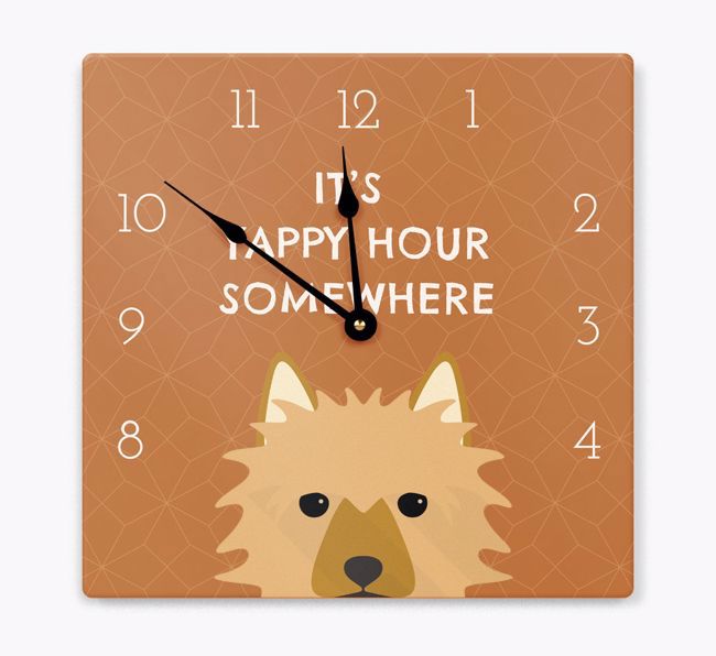 Yappy Hour: Personalized Wall Clock with {breedFullName} Icon